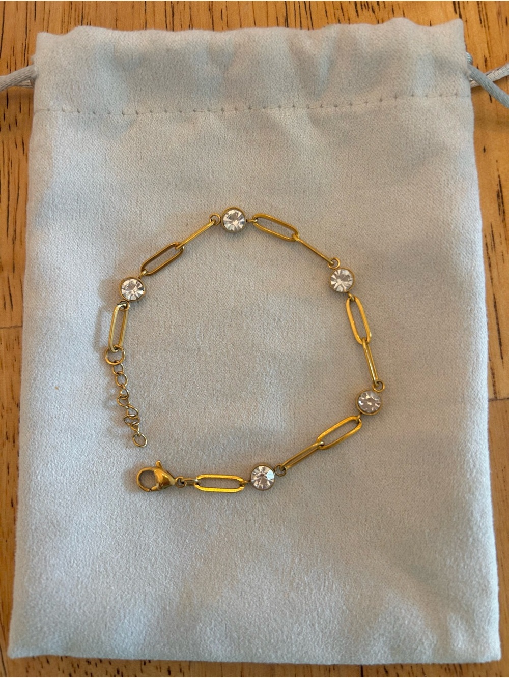 Gold-Tone Crystal Link Bracelet - Women Jewelry